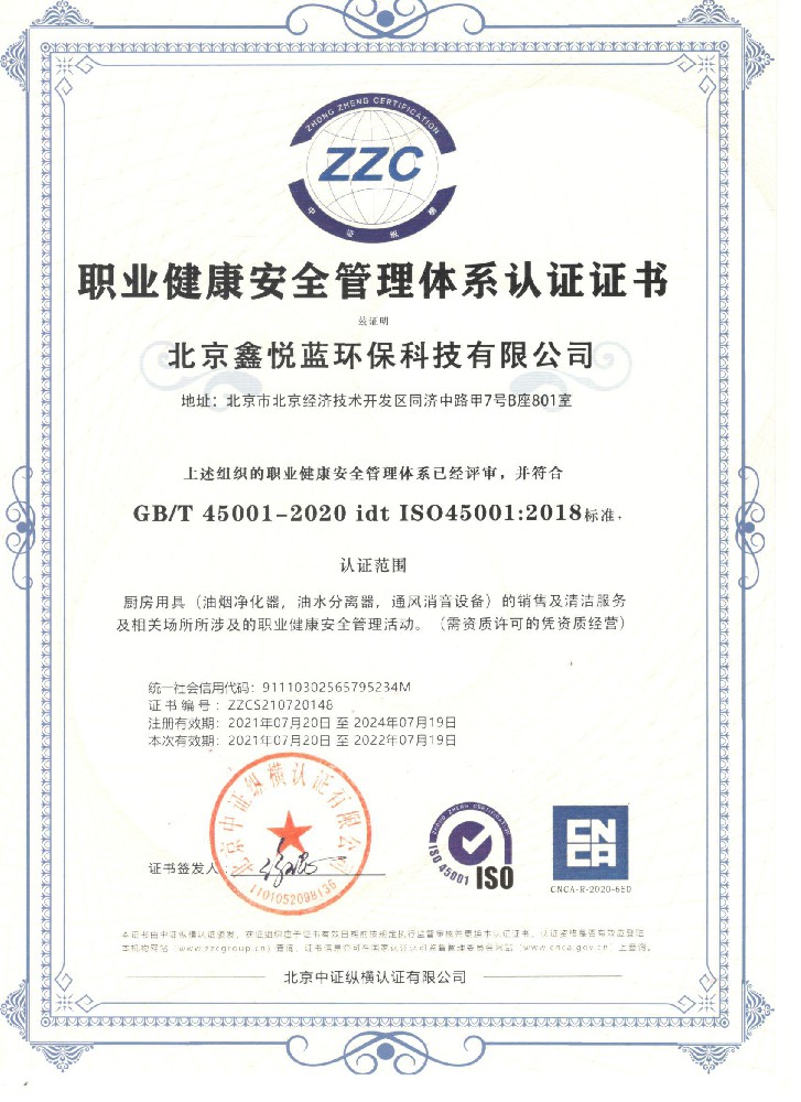 职业健康安全管理体系认证